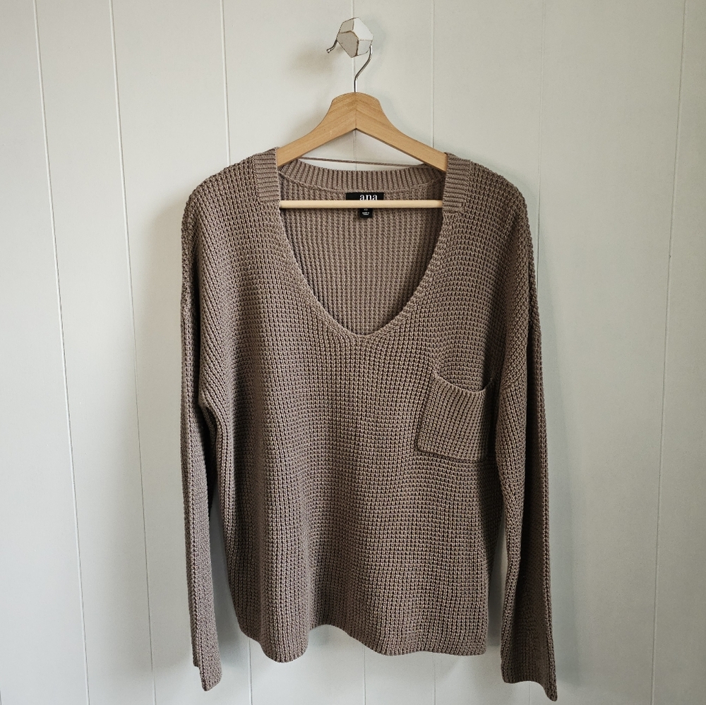 ☆ A.N.A Taupe Loose Knit Sweater